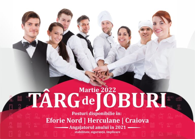 Angajatorul Anului în industria ospitalității în 2021 organizează Târg de Joburi în Eforie Nord, Herculane și Craiova Angajatorul Anului în industria ospitalității în 2021 organizează Târg de Joburi în Eforie Nord, Herculane și Craiova