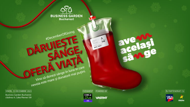 În decembrie, Vastint România dăruiește sânge, oferă viață, alături de grupul Digi