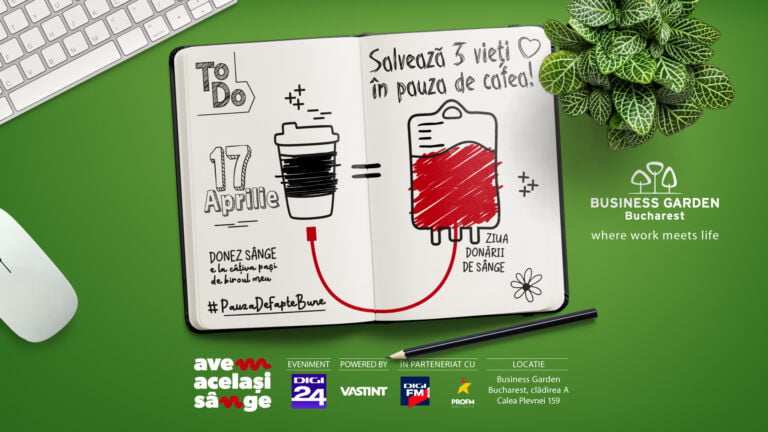 În aprilie, Vastint România lansează #pauzaDeFapteBune - O invitație la solidaritate și salvare de vieți prin donarea de sânge